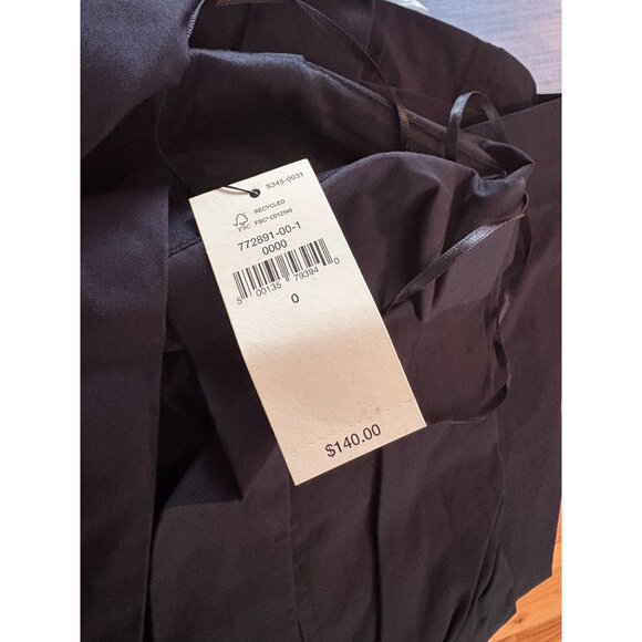 Banana Republic Navy Poplin Cross-Back Midi Dress Size 0 New With Tags - Picture 4 of 7